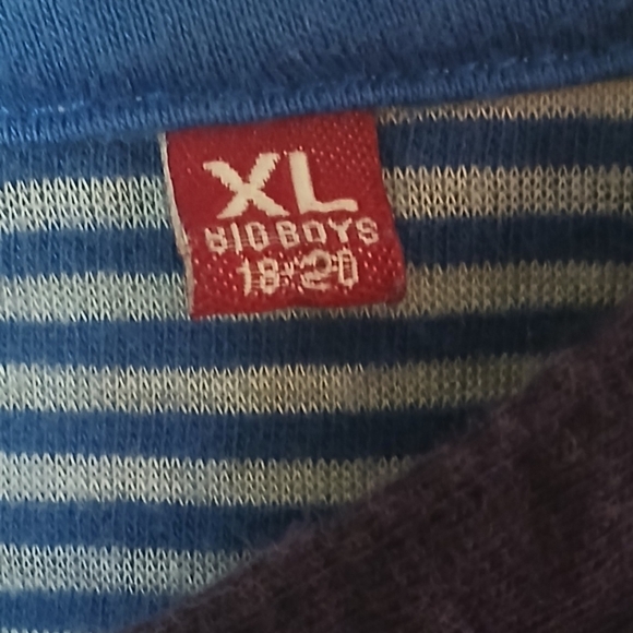 Soverign Code Boys Striped Blue And Gray Snap Henley Size XL - Picture 8 of 10